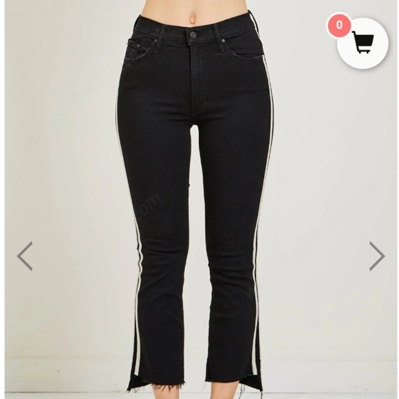 Mother Insider Crop Step Fray Jeans - Picture 1 of 5